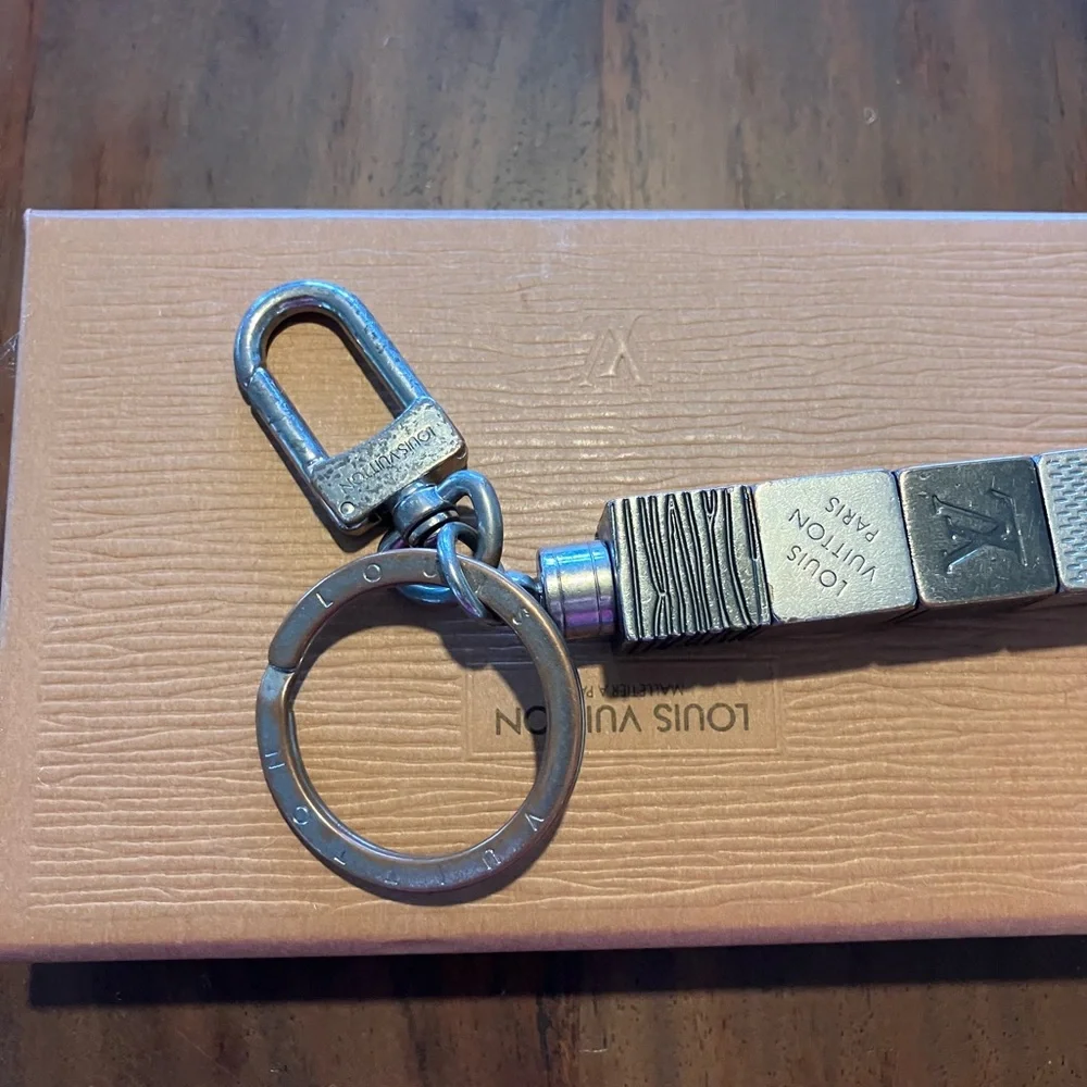 Louis Vuitton Silver and Gold Key Holder or purse charm AUTHENTIC - Picture 2 of 7